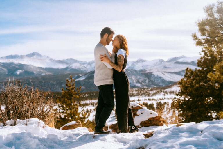 Winter Rocky Mountain Engagement Session